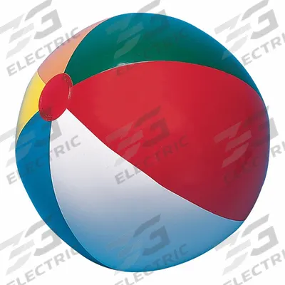 CHAMPION SPORTS Beach Ball: 12 in Overall Dia, Multi-Color (MPN ib12) - Beach Balls