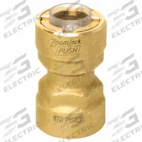 PARKER Push-Fit Coupling Fitting: 3/4 in OD x 3/4 in OD Size, Push-to-Connect x Push-to-Connect (MPN PZKPR-C12 3/4" COUPLING). Key specifications — Brand: PARKER; Series: ZoomLock.