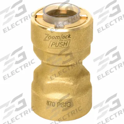 PARKER Push-Fit Coupling Fitting: 3/4 in OD x 3/4 in OD Size - Removable Brass Push-to-Connect Tube Fittings