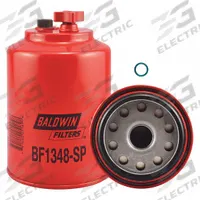 BALDWIN FILTERS Fuel Filter: Spin-On, 4 5/16 in Outside Dia, 1"-14 Thread Size, Cellulose, BF1348-SP. Key specifications — attr1137520: BF1348-SP; attr434022: BALDWIN FILTERS; attr427730: Cellulose; attr427731: O-Ring; attr1017112: Buses; attr1017113: Blue Bird.