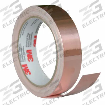 3M Conductive Electrical Tape: 3/8 in Wd, 18 yd Lg, 2.6 mil Thick, 600 V Volt Rating - General Purpose Foil Electrical Tape