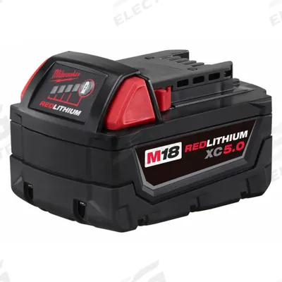 MILWAUKEE Battery: M18, 5 Ah, Battery Included - Milwaukee Cordless Tool Batteries