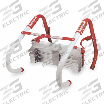 KIDDE Emergency Escape Ladder: 3 Stories, 25 ft Overall Lg - Fire Escape Ladders