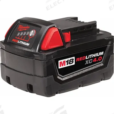 MILWAUKEE Battery: M18, 4 Ah, Battery Included - Milwaukee Cordless Tool Batteries