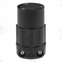 LEVITON Straight Blade Connector: 5-15R, 125V AC, 15 A, 2 Pole, 3 Wire, Black (MPN 5269-CB)