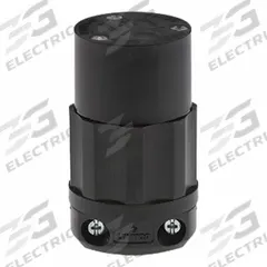 LEVITON Straight Blade Connector: 5-15R, 125V AC, 15 A, 2 Pole, 3 Wire, Black (MPN 5269-CB)