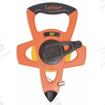 CRESCENT LUFKIN Long Tape Measure: Manual, FE050D, SAE/Engineers Scale, 50 ft, 1/100 ft - Open-Reel Long Tape Measures