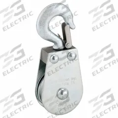 APPROVED VENDOR Pulley Block: Swivel, Upright Mount, Pulling, 525 lb Working Load Limit, Wire Rope (MPN 4JX67). Key specifications — attr994542: Pulley Block; attr994528: APPROVED VENDOR; attr994530: Wire Rope; attr994543: Swivel; attr994552: Swivel Hook; attr994538: Pulling; attr994527: Sleeve; attr994534: Zinc.