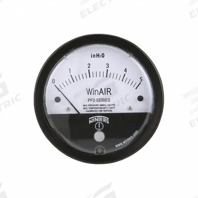 WINTERS Differential Pressure Gauge: Single-Side, 1/8 in NPTF Female, PFD, 4 in Dial - Low Operating Pressure Differential Gauges