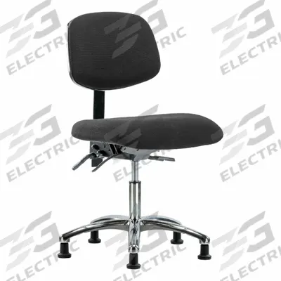 APPROVED VENDOR Chair: Fabric, Armless, Ht Range 19 in to 24 in, 18 1/2 in Seat Wd, 17 in Seat Dp - Fabric ESD Chairs