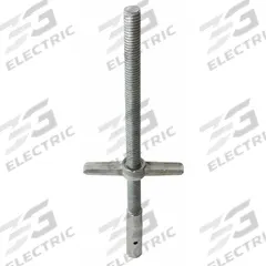 METALTECH Scaffold Leveling Jack: Leveling Jack, Steel, Leveling Jacks (MPN M-MBSJS24). Key specifications — Compatible with Grainger Part Number: 38HT50; Color: Silver; Compatible with Manufacturer Model Number: M-MF6060PS; Included Components: 24 in Galvanized Screw Solid Rod Leveling Jack; Material: Steel; Product Type: Leveling Jack; Brand: METALTECH.