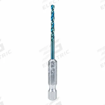 SPYDER Twist Drill Bit: 7/64", 137° Split Point, TiCN High Speed Steel - Spyder Mach-Blue Drill Bits