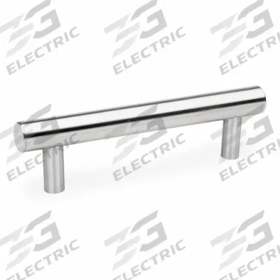 JW WINCO Pull Handle: Threaded Holes, Stainless Steel, Silver, 1.18 in - Hygienic-Design Load-Rated Straight-Leg Tubular Handles