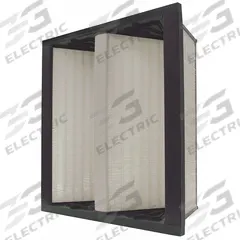 GRAINGER V-Bank Air Filter: 24 in x 24 in x 12 in, Fiberglass, Single Header, 2 Vs, MERV 11 (MPN 4PY76). Key specifications — Brand: GRAINGER; Frame or Header Material: Plastic; Media Material: Fiberglass; Filters Out: Dust.