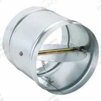 14"dia Galvanized Steel Fire Damper: Dynamic, 14 in Duct, 14 in L, Galvanized Steel Frame, Spring (MPN 2TFZ9). Key specifications — Brand: DAYTON; Blade Type: Butterfly; Closure Type: Spring; Mounting Position: Vertical.