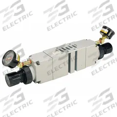 PARKER Manifold Air Regulator: 6 cfm Max Flow Rate, 5 psi to 125 psi, 120°F Max Op Temp, 5599-2 (MPN PS4238166CP)