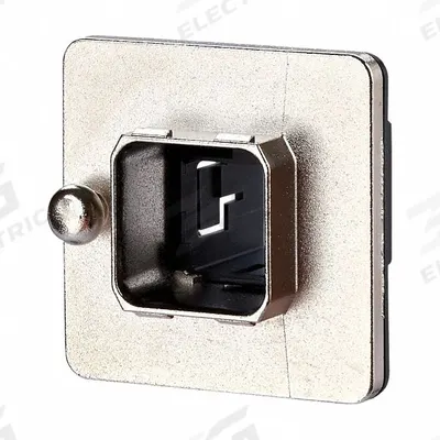 METZ CONNECT Central Screw Mounting: Central Screw Mounting, 1 Ports, Metal, IP65/IP6X/IPX7 - Bulkhead-Mount Data & Network Connector Housings