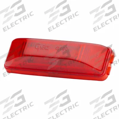 GROTE Clearance Marker Lamp: Clearance Light, LED, Rectangular, Red, Bracket - Clearance Lights