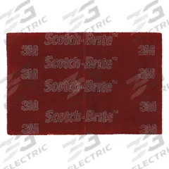 SCOTCH-BRITE Sanding Hand Pad: 6 in x 9 in, Aluminum Oxide, Very Fine, Maroon, 7447B Pro, 60 PK (MPN 7100112579). Key specifications — Series: 7447B Pro; Brand: SCOTCH-BRITE.