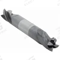CLEVELAND Square End Mill: Carbide, TiAlN Coated, Double End, 4 Flute, 3/8" Mill Dia, 3/4" LOC (MPN C80285)