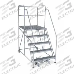 COTTERMAN Mobile Work Platform: 4.2 ft Platform Ht - Max, 36 in x 24 in, Steel, 800 lb Load Capacity (MPN 5WP3624RA3B4B8AC1P6). Key specifications — Folding: Not Foldable; Mobility: Rolling; Components Included: Rubber Foot Pads; Use Location: Indoor; Brand: COTTERMAN; Color: Gray; Height Adjustability: Fixed Height; Includes Handrails: Handrails Included.