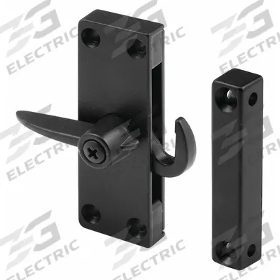 PRIME-LINE Latch Kit: Latch and Keeper, 2 3/4 in Overall Ht, 1 in Overall Lg - Screen Door Hardware