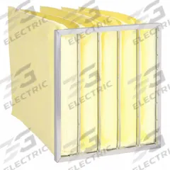 GRAINGER Pocket Air Filter: 20 in x 20 in x 22 in, MERV 14, Yellow, Synthetic, 5 Pockets (MPN 2JUZ1). Key specifications — Display Sell UOM: EA; Brand: GRAINGER; Media Material: Synthetic; Performance Rating: MERV 14.