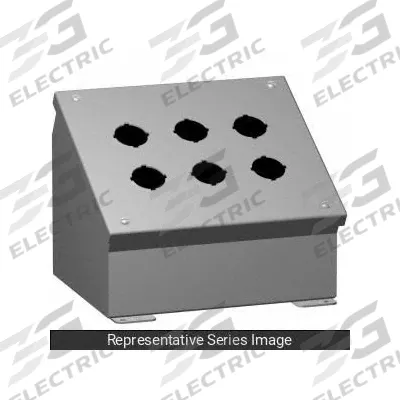 HAMMOND Push Button Consolet: 30mm, 9 Holes, Carbon Steel - Enclosures for 30mm Operators