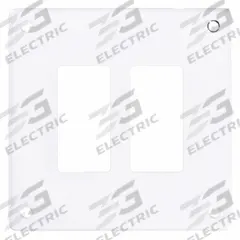 HUBBELL Wall Plate: Decorator-Rocker, 2 Gang, White, Std Size (MPN SWP262). Key specifications — Brand: HUBBELL; Material: Steel.