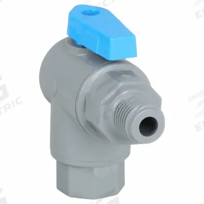 APPROVED VENDOR Manual Two-Way Ball Valve: 1/4 in, PVC, Angle, MNPT x FNPT - Angle-Body PVC Ball Valves