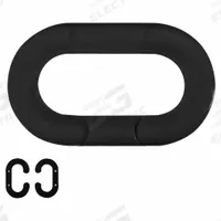 APPROVED VENDOR Chain Link for Plastic Chain Barrier: Black, 1 11/25 in Overall Lg, Polyethylene (MPN 30703-10). Key specifications — Material: Polyethylene.