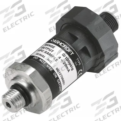 ASHCROFT Pressure Transmitter: 0 psi to 200 psi, 4 to 20mA DC, 4-Pin M12 Connector - Pressure Transmitters with 4-Pin M12 Connector
