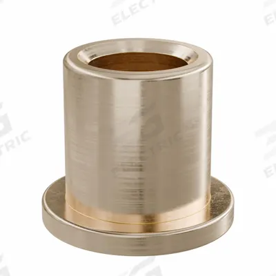 OILITE Flanged Sleeve Bearing: Bronze, SAE 841, 1/4 in Bore, 3/8 in OD, 7/16 in Lg - Lubricated General Purpose Metallic Flanged Sleeve Bearings