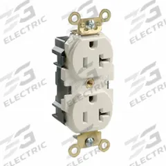 LEVITON Receptacle: Duplex, 5-20, Brown, 125V AC, 20 A, 2 Pole / 3 Wire (MPN M5362)