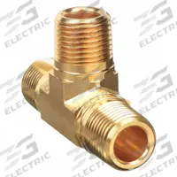PARKER Metal Pipe Tee: Tee, Bright C37700 Brass, 1/2 in x 1/2 in x 1/2 in, 3,100 psi, 2 15/16 in Lg (MPN 8-8-8 MT-B). Key specifications — Maximum Operating Pressure: 3,100 psi.