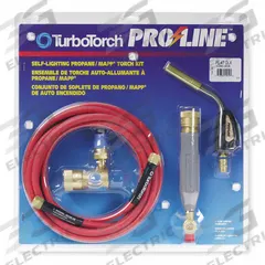 TURBOTORCH Torch Kit: Swirl Flame, Trigger-Start, Fixed Tip (MPN 0386-0838). Key specifications — Brand: TURBOTORCH; Manufacturer Part Number: 0386-0838; Compatible Fuel Type: Propane; Flame Adjustment: Adjustable Flame; Tip Type: Fixed Tip.
