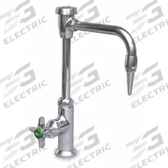 WATERSAVER FAUCET COMPANY Laboratory Faucet: Faucet, Single-Post, 1 Handles, Cross, Serrated Nozzle (MPN L614VB). Key specifications — Brand: WATERSAVER FAUCET COMPANY; Color/Finish: Chrome; Inlet Connection Type: NPT; Product Type: Faucet.