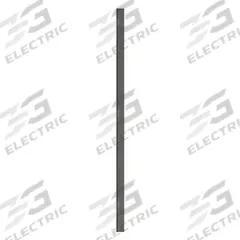 ASI GLOBAL Partition Column: Plastic Polymer, Pebble, Black, 82 in Ht, 3 in Wd, 1 in Thick (MPN 40-90870353-9205). Key specifications — Inner Core Type: Polymer; Brand: ASI GLOBAL PARTITIONS; Color: Black; Finish/Texture: Pebble.