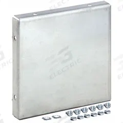 HOFFMAN Wireway Closure Plate: 10 in Wd, 10 in Ht, 14 ga Gauge, 1, Without Knockouts, Steel (MPN F1010GCPNKGV). Key specifications — Brand: HOFFMAN; Finish: Galvanized; With/Without Knockouts - Broad: No.