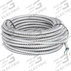 SOUTHWIRE Metal Clad Armored Cable: 12 AWG, 2 Conductors, Copper, 25 ft, Aluminum, Std, THHN (MPN 68580021). Key specifications — Brand: SOUTHWIRE.