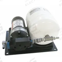FLOJET Booster Pump System: 120V AC, 3/8 in Barbed, 3/8 in Barbed, 95 psi Max. Discharge Pressure (MPN 028300510). Key specifications — attr1217262: FLOJET.