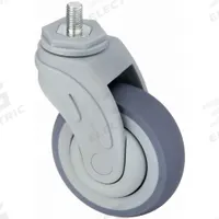 APPROVED VENDOR Stem Caster: Swivel, 4 in Wheel Dia., Inch, 1 1/4 in Wheel Wd, Polyolefin (MPN P17S-RP040K-ST85). Key specifications — attr1111390: APPROVED VENDOR; attr1111403: Ball; attr1111394: M12x1.75; attr1111436: Gray; attr1176848: Swivel.