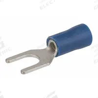 POLARIS Fork Terminal: Blue, Vinyl, #10 Stud Size, 16 AWG – 12 AWG Wire Range, Std Fork, 300 V (MPN S16-10V). Key specifications — Manufacturer Part Number: S16-10V; Brand: POLARIS.