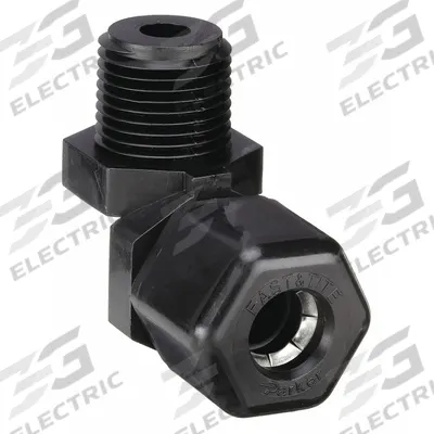 PARKER Compression Fitting Elbow: 5/16 in OD x 3/8 in Pipe Size, Compression x MNPTF - Polypropylene Compression Tube Fittings