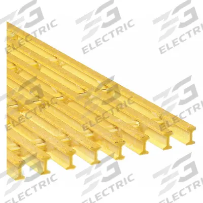 FIBERGRATE Fiberglass Pultruded Grating: Structural Grating, 24 in x 4 ft Nominal Size (WxL) - Flame-Resistant Structural Grating