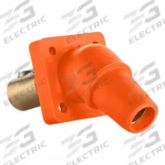 Single Pole Receptacle: Orange, Angled Taper Nose Mating, Double Set Screw Termination, 400 A (MPN 16R28-UO). Key specifications — Series: 16; Receptacle Gender: Female; Brand: LEVITON.