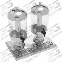 AMERICAN METALCRAFT Double Juice Dispenser: 4.3 gal, Silver, Polycarbonate, Round, 2 Dispensers (MPN JUICE2). Key specifications — Material: Polycarbonate; Manufacturer Part Number: JUICE2; Brand: AMERICAN METALCRAFT.