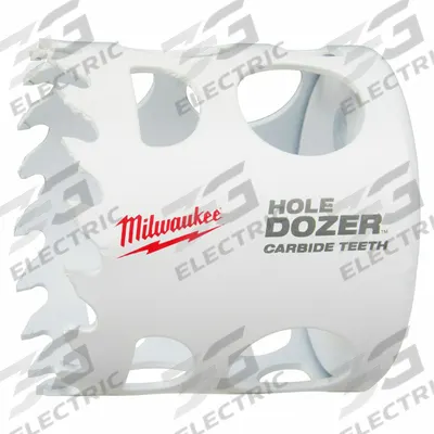 MILWAUKEE Hole Saw: 2 1/8 in Saw Dia., 4 Teeth per Inch, 1 5/8 in Max. Cutting Dp - Multi-Material-Cutting Hole Saws without Arbor