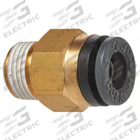 SUR&R Male Connector: NPT, Brass, 2 PK (MPN ABM220). Key specifications — Type: NPT; Material: Brass; Brand: SUR&R; Accessory Type: Straight Connector; Fitting Gender: Male.