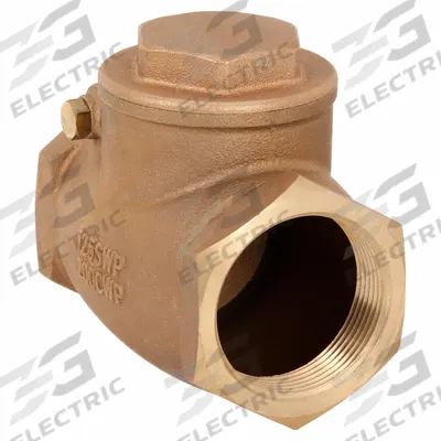 APPROVED VENDOR Swing Check Valve: Swing, Inline Valve Body, 2 1/2 in Pipe Size, FNPT x FNPT - Bronze Inline Swing Check Valves